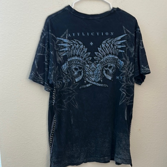 Affliction Black Short Sleeve Skull Tee - Picture 8 of 8